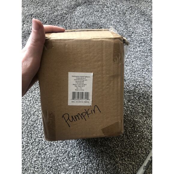 Ceramic Pumpkin Halloween Thanksgiving Autumn Fall EXCELLENT With Box - Picture 6 of 6